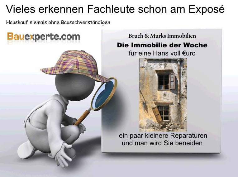 Ceckup eines Immobilienexosee durch Immobiliengutachter